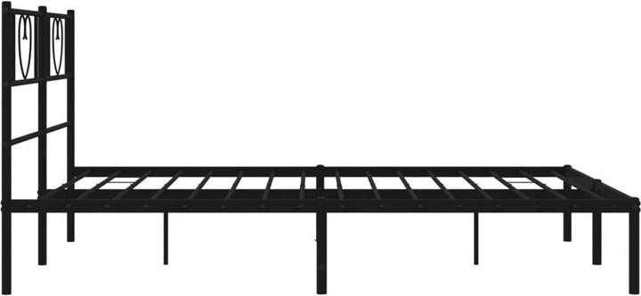 Immagine prodotto VidaXL Struttura letto con testiera Letto in metallo Letto matrimoniale Nero 140x200cm (140 x 200 cm)