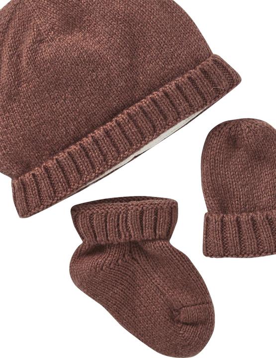 Produktbild Vertbaudet Baby-Set aus Strick: Mütze, Fäustlinge & Schühchen