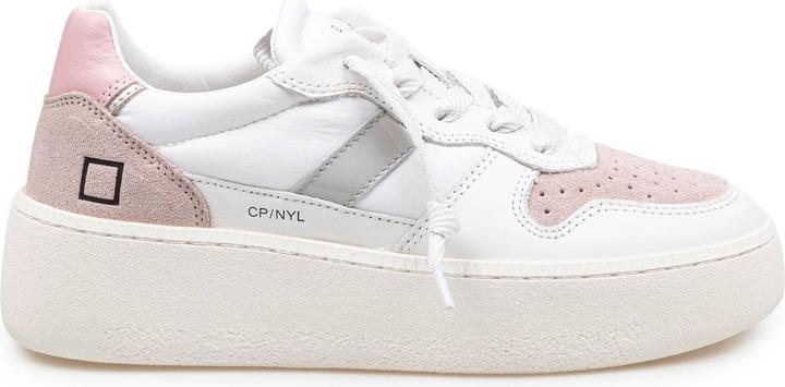 Produktbild D.a.t.e. D.a.t.e sneakers court platform in leather and suede white and pink (37)