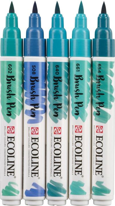 Actual product image Talens Ecoline (White, Green, Blue, Black, 5 x)