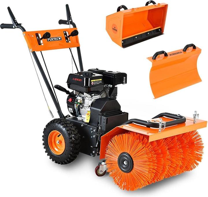 Actual product image Fuxtec Benzin Kehrmaschine Set mit Schneeschild und Schaufel