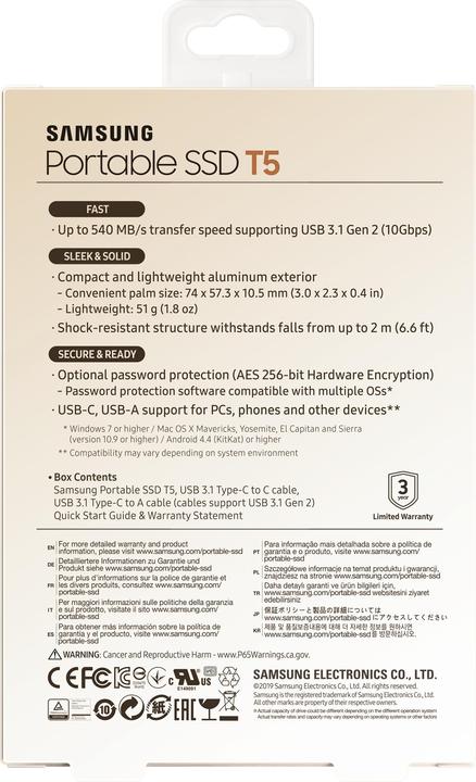 Produktbild Samsung Portable T5 (1000 GB)