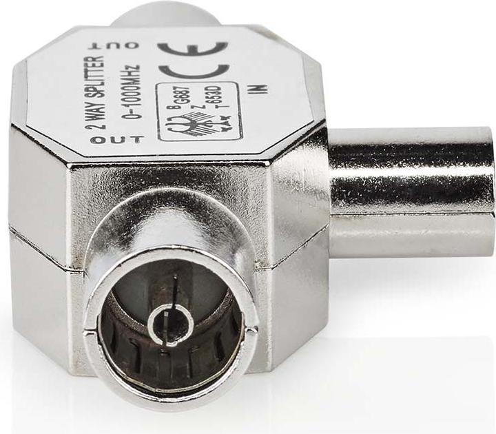 Produktbild Nedis Koax-Splitter IEC (Coaxia l) männlich - 2X IEC (Coaxia (Antennenkabel)