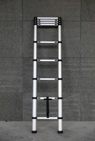 Actual product image CarTech Telescopic ladder 2.6m 1-piece aluminium (Single ladder, 48 cm)