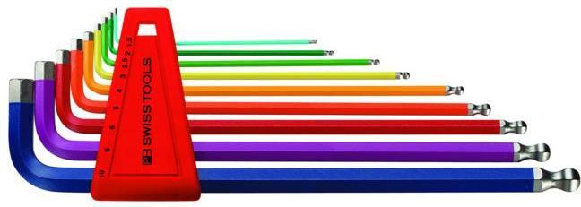 Produktbild PB Swiss Tools Stiftschlüsselsatz - PB Rainbow - lang - Kugelkopf