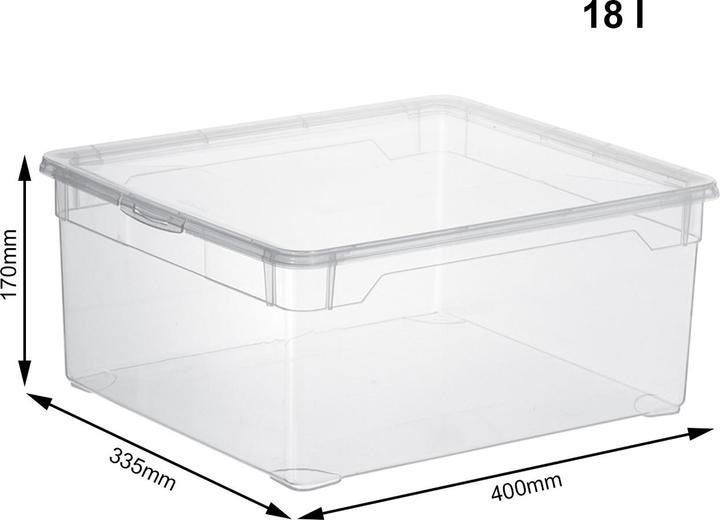 Produktbild Rotho Set Box Sweater 18 l CLEAR (18 l)