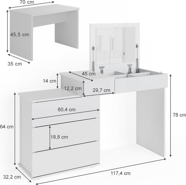 Produktbild Vicco Lotos mit Hocker
