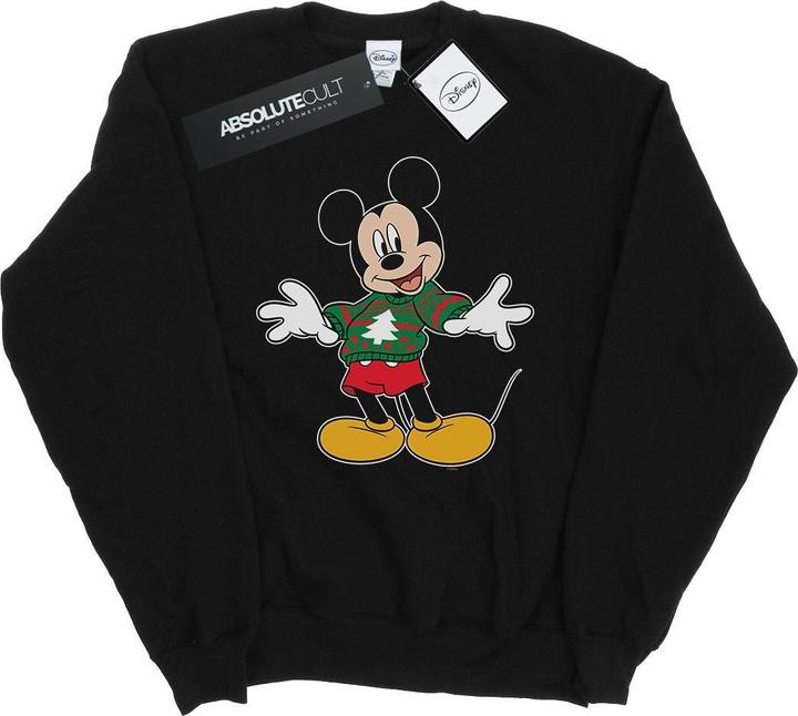 Disney Mickey Mouse Christmas Jumper Stroke Sweatshirt (L)