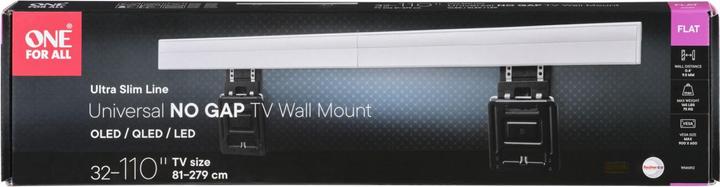 Image du produit One for All 110" Support TV mural Ultraslim No-Gap (Mur, 110", 75 kg)
