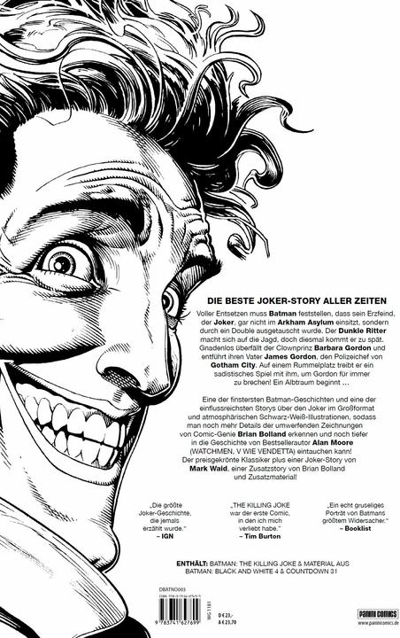Produktbild Panini Batman Noir: Killing Joke - Ein tödlicher Witz (Deutsch, Alan Moore, Brian Bolland, 2022)