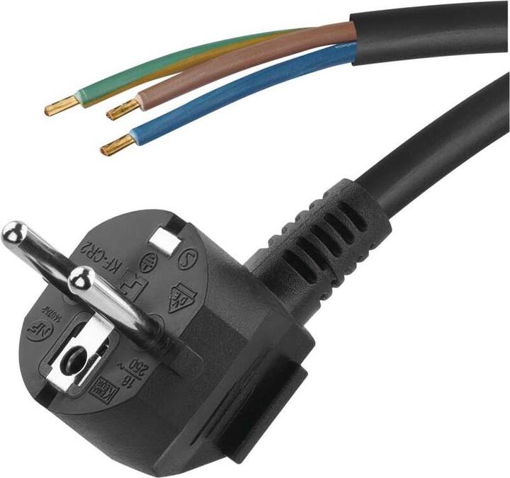 Image du produit Emos Câble d'alimentation PVC 3x 1,0mm2, 3m, noir (3 m)