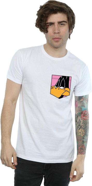 Produktbild Looney Tunes Daffy Duck Face Faux Pocket TShirt (3XL)