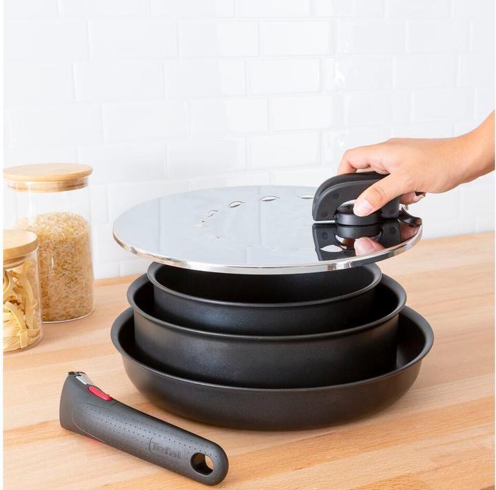 Image du produit Tefal Ingenio G6 multi-couvercle 20 à 28cm inox (30.80 cm, Matières plastiques, Métal)