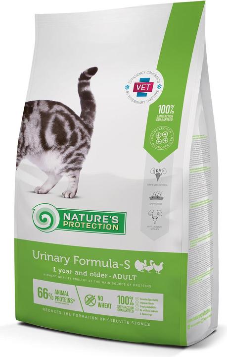 Natures Protection Urinary Formula-S pour chats de 1 an et plus avec volaille, 2kg (Adult, 6 pcs., 2000 g)