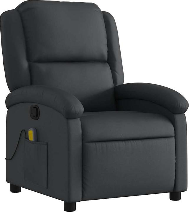 Immagine prodotto VidaXL Sedia da massaggio in vera pelle nera,Colore: Nero,Materiale