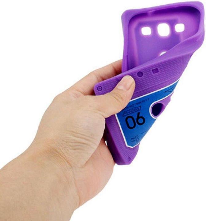 Produktbild König Design Silikon Hülle Kassette für Handy Samsung I9300 Galaxy S3 Lila (Samsung Galaxy S3, Samsung Galaxy S3 Neo)