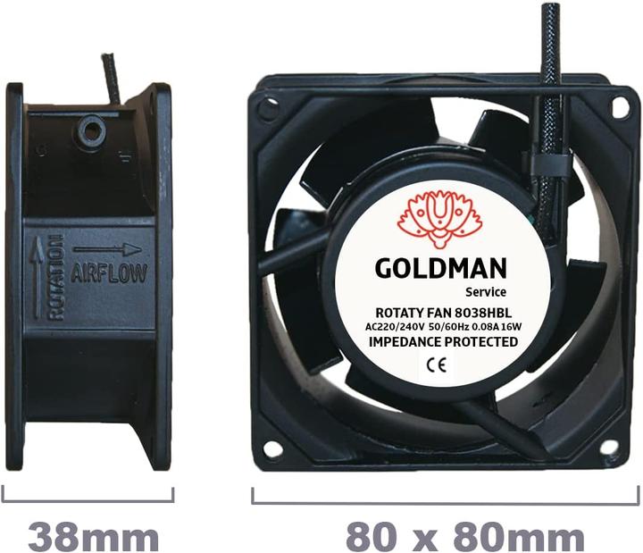 Immagine prodotto Goldman Service Ventilatore assiale per camino a cassetta