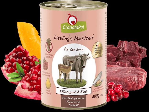 Produktbild Granatapet Liebling's Mahlzeit Wildragout und Rind (Adult, 1 Stk., 400 g)