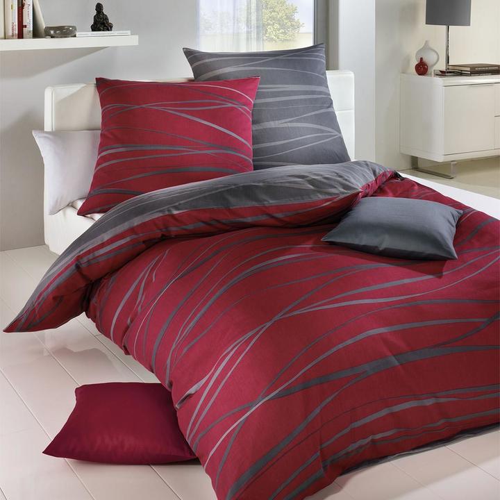 Produktbild BettwarenShop Bibermotion redgraphit (Duvetbezug, 200 x 220 cm, 80 x 80 cm)