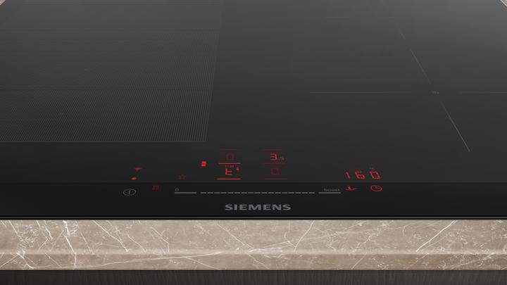 Produktbild Siemens iQ700, Induktionskochfeld, 60 cm, Schwarz, Mit Rahmen aufliegend, EX675HEC1E