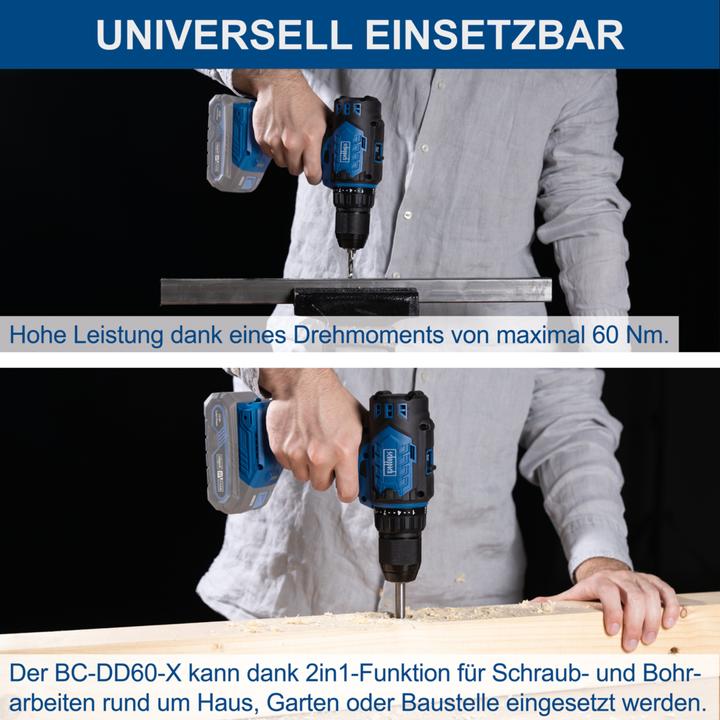 Image du produit Scheppach Perceuse-visseuse sans fil BC-DD60-X (DIY)