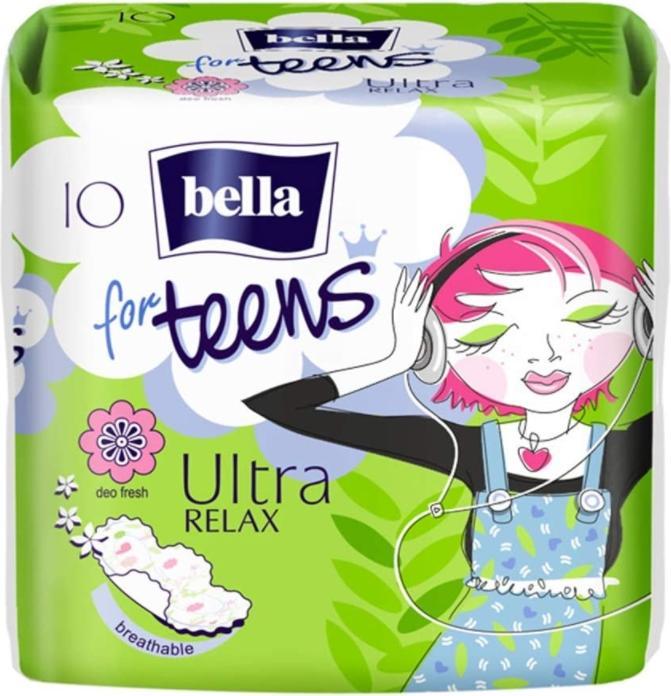 Image du produit Sebamed Bella, pour les adolescents, ultra -détente, serviettes sanitaires avec des ailes, 10 pièces (10 x, Tampons sanitaires)