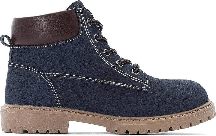 Actual product image La Redoute Collections Lined boots with lacing and zip fastening (35)