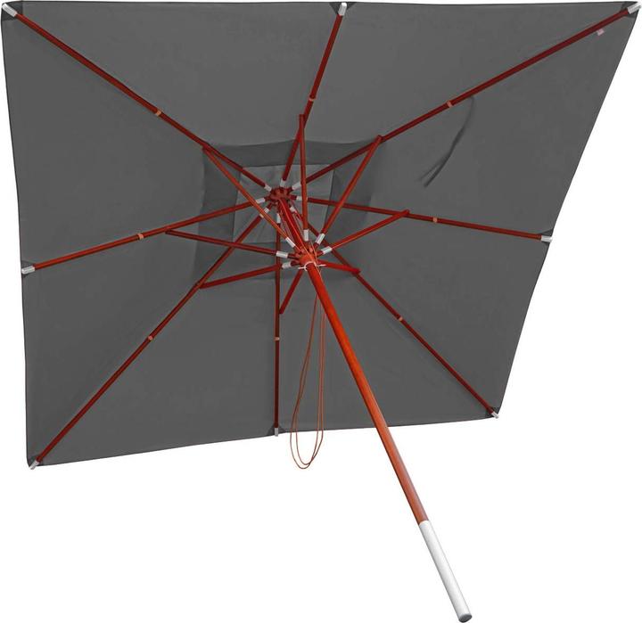 Immagine prodotto Mendler Ombrellone in legno per gastronomia, ombrellone da giardino, poliestere/legno 14kg, quadrato 3x3m a (3 m)