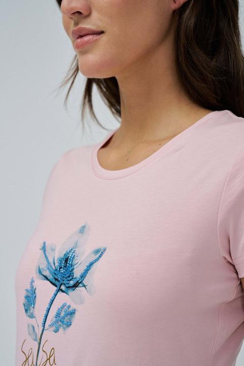 Actual product image Salsa Jeans T-Shirt Graphic Flower Print T-Shirt (M)