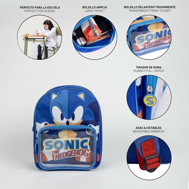 Produktbild Jakks Pacific Schulrucksack Sonic Blau 25 x 3 x 12 cm