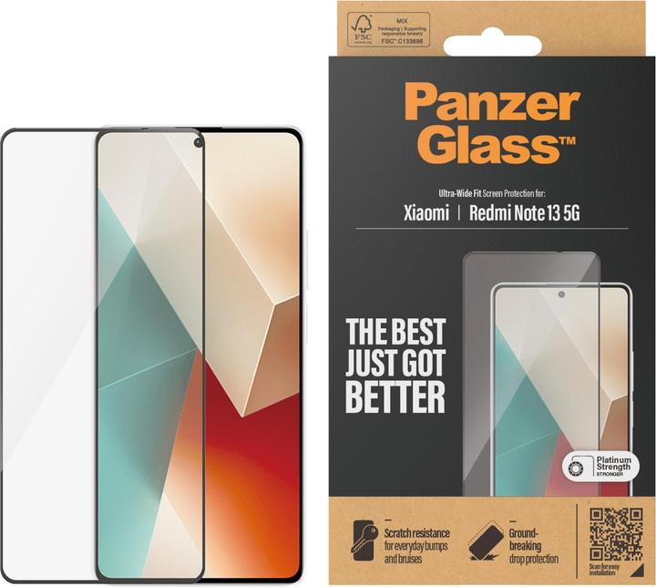 Produktbild PanzerGlass Ultra-Wide Fit (1 Stück, Xiaomi Redmi Note 13 Pro 4G, Xiaomi Redmi Note 13 5G)