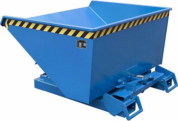 Image du produit eurokraft pro Benne basculante automatique, capacité 0,6 m³, bleu RAL 5012. (600 l)