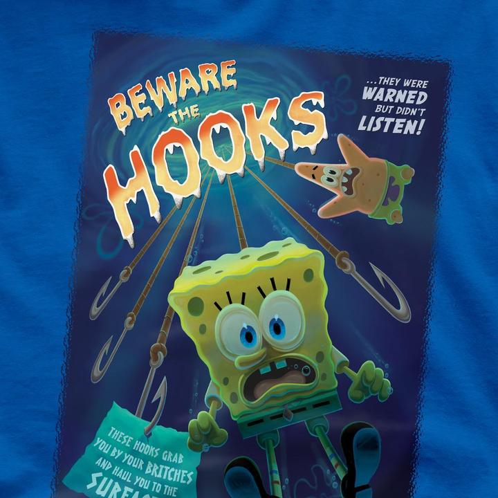 Image du produit Spongebob Squarepants - T-shirt BEWARE THE HOOKS - Homme (4XL)
