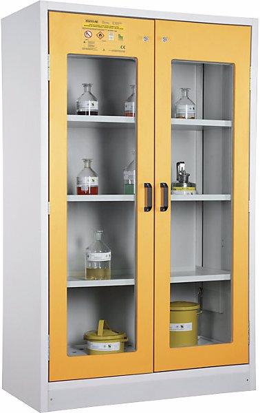 Actual product image Lacont Hazardous goods storage cupboard, type 30, with glass panel, 2 vision panel (119.50 cm, 193.50 cm)