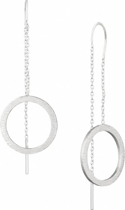 Protsaah Shimmering Disks/Circles Threader Earrings (Sterling Silber)