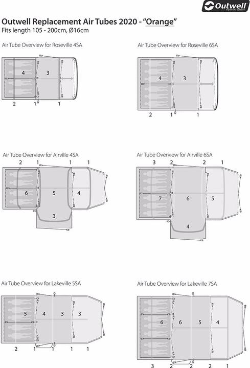 Actual product image Outwell Air Repair Tube Kit