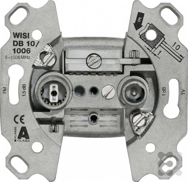 Produktbild WISI Wilhelm Sihn GmbH & Co. KG TER/BK, Stichdose, 1,5 dB 5...1006 MHz DB10 1006 (1 dB, Antennendose)