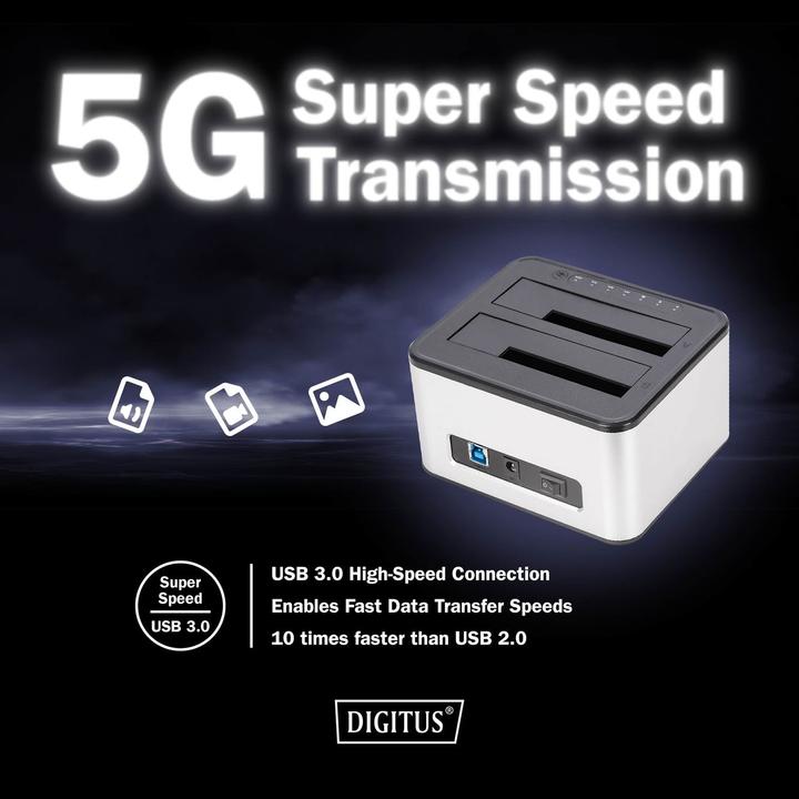 Immagine prodotto Digitus USB 3.0 dual SATA HDD docking station 2,5"/ 3,5