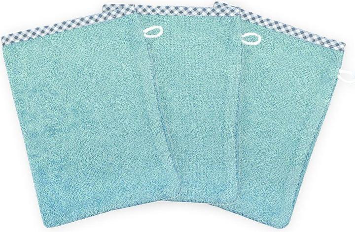 Actual product image Baby flannels & wash mitts wash mitt 3-pack - crystal blue