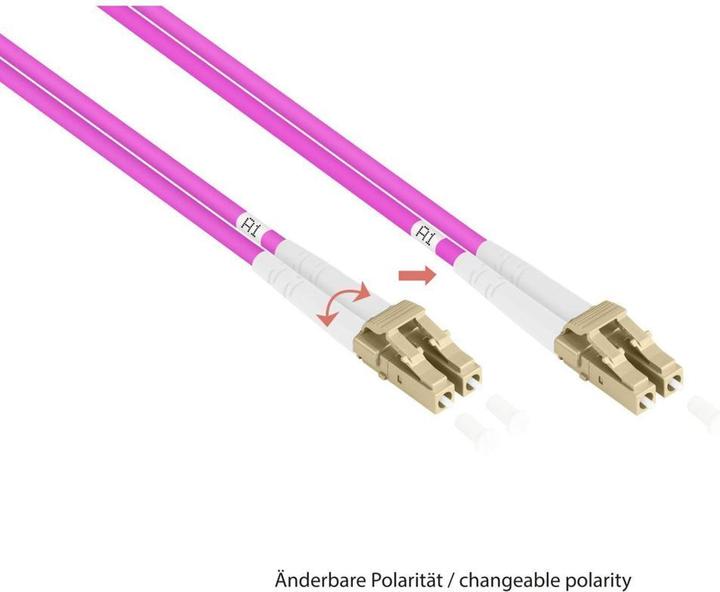 Actual product image Kabelmeister Patch cable fibre optic duplex OM4 PANZERKABEL (multimode, 50/125) LC/LC, steel armour and rodent (50 m)
