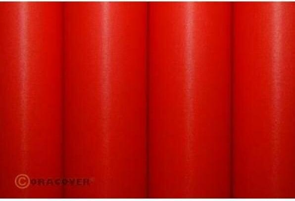 Actual product image Oracover Oratex iron-on film, fokker red