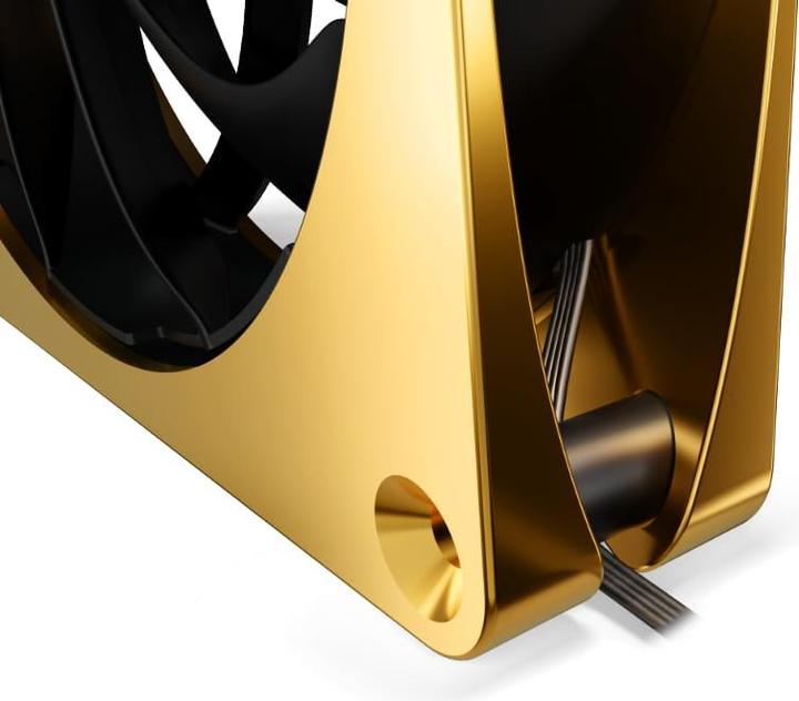 Actual product image Alphacool Apex Stealth Metal Power 120mm fan 3000rpm (gold/black) (120 mm, 1 x)