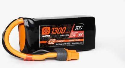 Immagine prodotto 1300mAh 3S 11.1V Smart G2 LiPo 30C IC3 (11.10 V, 1300 mAh)