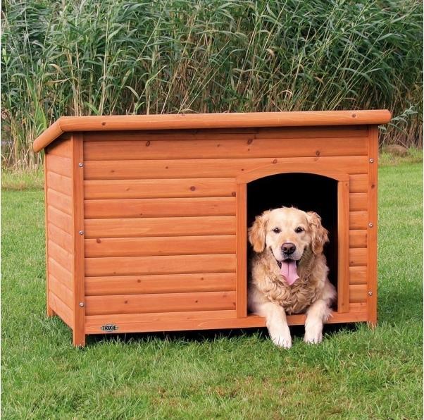 Immagine prodotto Trixie Casa per cani con tetto piatto Natura Dimensione (Cuccia per cani)