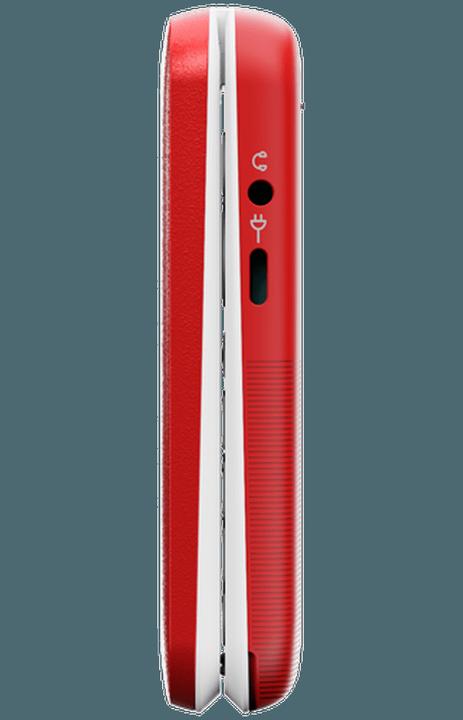 Actual product image Doro Leva L30, Clamshell, Single SIM, 7.11 cm (2.8"), 2 MP, 1150 mAh, Red, White (2.80", 2 Mpx, 4G)