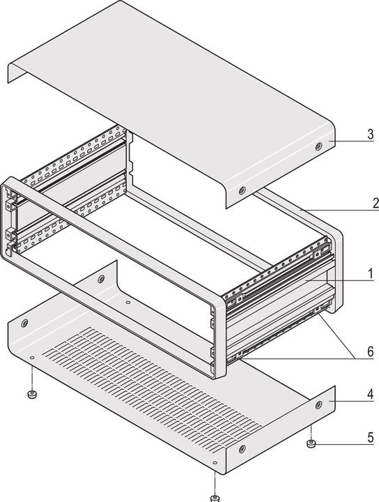 Produktbild Schroff Gehäuse 3 HE - COMPAC PRO GEH.3HE 84TE 451T (84 HE, 19 Zoll Rack)