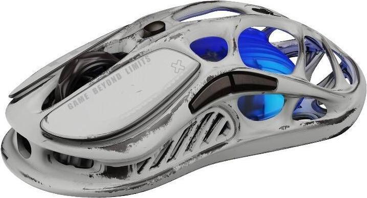 Image du produit Gravastar Souris de jeu sans fil Mercury M1 Pro version Battle-Worn Mist Silver 4K Dongle (Filaire)