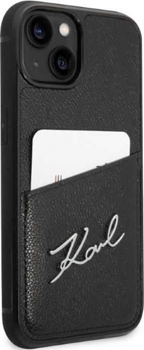 Produktbild Karl Lagerfeld KLHCP14MCSSK iPhone 14 Plus 6,7" hardcase czarny/black Signature Logo Cardslot (Apple iPhone 14 Plus)