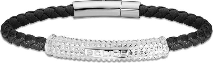 Actual product image Police Hardware bracelet (21 cm, Leather, Stainless steel)