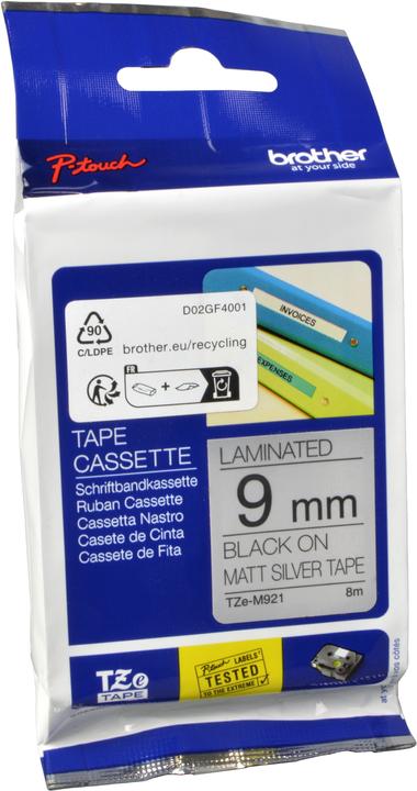 Produktbild Brother TZe-M921 (0.90 cm, Silber, Schwarz)